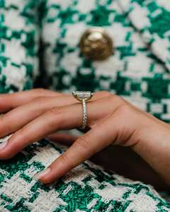 טבעת יובסמייל 5 קראט moissanite טבעת 11.75x7.75 מ "מ מרוסק קרח raident לחתוך 18 קראט תכשיטי זהב מוצק לנשים חתונה - Product Image 1