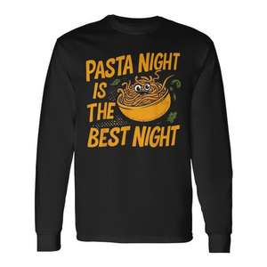 T-shirt à manches longues promotionnel pour soirée pâtes – Le meilleur pour vos soirées pâtes - Product Image 1