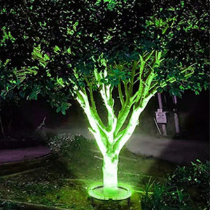 Anillo de Luz LED RGBW IP65 Impermeable para Árboles, Decoración de Jardín Exterior de Aluminio, Poste de Luz para Parque, Aro de Coco, Iluminación de CC - Product Image 3