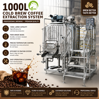 Cuve d'extraction de café froid 1000L avec chemise de refroidissement et agitateur en acier inoxydable 304 pour la production commerciale de café froid