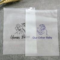 Sacs à fermeture éclair en plastique givré sur mesure de 3 mil pour vêtement Sac de rangement en plastique transparent à fermeture éclair avec trous d'aération