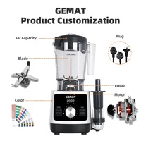 2L Juicer Blender voor de keuken Multifunctionele Smoothie Blender met geïntegreerde tamperopslag Keukenapparatuur Fruitmixer