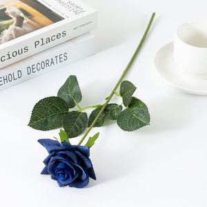 IA2009 Fábrica de alta calidad a granel Artificial Pu Seda Rosas Lujo Real Touch Repollo Rosa Flores - Product Image 6