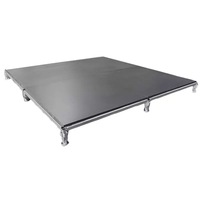 Plateforme de danse carrée modulaire en métal pour l'extérieur avec installation rapide, anti-rouille, 1,22 m x 1,22 m, capacité de charge de 1000 kg