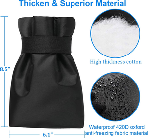 Housses de robinet extérieur pour la protection contre le gel hivernal, épaisses et améliorées, pour robinets de jardin, imperméables et réutilisables - Product Image 2