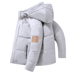 Doudoune courte à capuche épaisse pour homme, collection automne-hiver 2025, en duvet de canard blanc, chaude et décontractée, coupe jeune, coupe-vent et élégante - Product Image 2