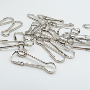 Stainless Steel <b>Snap</b> <b>Hooks</b> Nickel Plated Jewelry Buckle Keychain Accessory DIY Craft Parts Size Assorted - Product Image 5