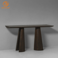 Table console en bois massif simple et moderne, combinaison pour petit appartement et salon, bureau