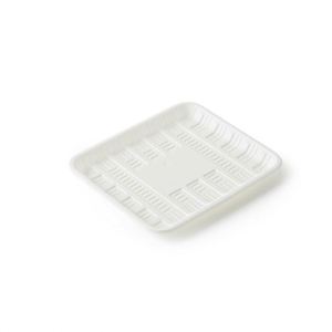 Plateau de service grand format en amidon de maïs CPLA blanc, biodégradable et compostable, de haute qualité, robuste, jetable et écologique pour la viande et les fêtes - Product Image 3