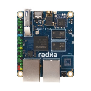 ROCK Pi E RK3328 4 cœurs SBC double Ethernet Gigabit WiFi4/WiFi5 en option eMMC Ordinateur monocarte Radxa - Product Image 1