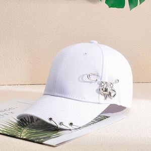 Fashion Design Custom Logo Baseball Caps Decoration Metal <b>Ring</b> Cap Trucker Custom Unisex Unique Rock Iron <b>Dad</b> Hats Custom - Product Image 6