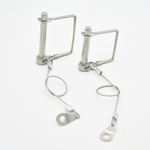 Lanyue – Pince carrée en acier inoxydable 304 avec corde anti-perte de type D pour équipement de fitness - Product Image 1