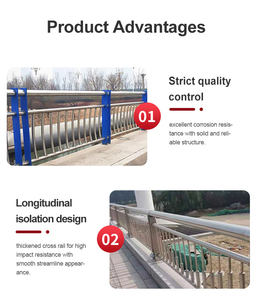 Barrières <span class=keywords><strong>de</strong></span> pont en acier inoxydable, poteaux <span class=keywords><strong>de</strong></span> garde-corps <span class=keywords><strong>de</strong></span> pont composites à vendre - Product Image 2