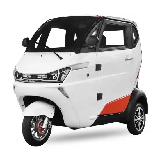 Three Wheels Cargo Passenger Electric Tricycle Motorcycle Rickshaw Closed Mobility Scooter 1500W Motor 120km Range