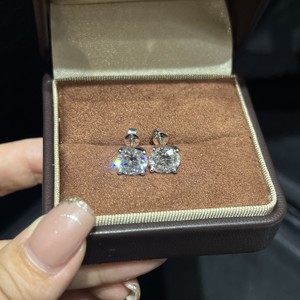 Boucles <span class=keywords><strong>d</strong></span>'oreilles en diamant de laboratoire créé IGI VVS personnalisées, or massif 10K 14K 18K, <span class=keywords><strong>argent</strong></span> 925, boucles <span class=keywords><strong>d</strong></span>'oreilles en diamant CVD pour homme et femme - Product Image 5