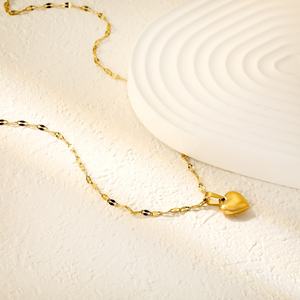 Nuevo Collar de Corazón Minimalista y Moderno, Chapado en Oro de 18K PVD, Collar con Colgante de Acero Inoxidable para Mujer, Regalo - Product Image 4