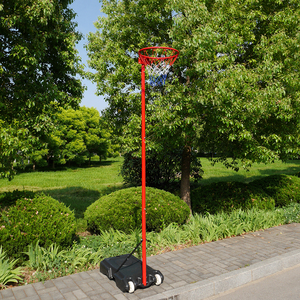 High Quality Portable Steel <strong>Netball</strong> Stand and Ring with Adjustable Height (1.69m-3.05m) and Weatherproof Nylon <strong>Net</strong> - Product Image 1