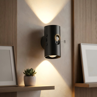 Lampes de nuit LED 3CCT avec détecteur de mouvement, lumière murale rechargeable par USB, éclairage magnétique vers le haut et vers le bas pour les escaliers, le porche, la décoration d'intérieur