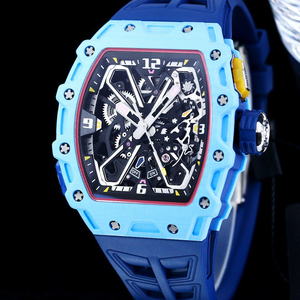 Montre sport haut de gamme en fibre de carbone 35-03, design barillet avec mouvement intégré, montre décontractée pour homme 35-03 - Product Image 5