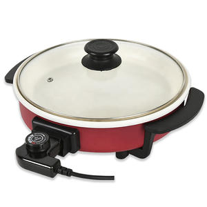 Aluminio multifuncional sin humo antiadherente cerámica eléctrica sartén para <span class=keywords><strong>Pizza</strong></span> Veggie <span class=keywords><strong>Pizza</strong></span> sándwich a la parrilla - Product Image 1