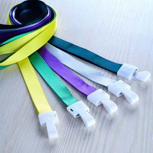 Wholesale <b>Blank</b> Sublimation Polyester Lanyard Custom Silk Screen Print logo Woven Polyester Material Lanyard - Product Image 3