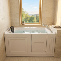 Baignoire de massage à remous autoportante de luxe en acrylique, baignoire spa moderne écologique à double siège pour couples, pour salle de bain