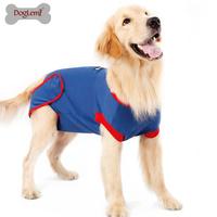 Costume de récupération en coton de luxe pour chats chiens automne été Style Simple motif solide T-Shirt manteau XS accessoires médicaux chirurgie
