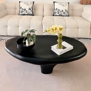 <span class=keywords><strong>Table</strong></span> <span class=keywords><strong>basse</strong></span> en fibre de verre personnalisée, style français minimaliste, <span class=keywords><strong>table</strong></span> ronde pour salon, chambre à coucher - Product Image 3