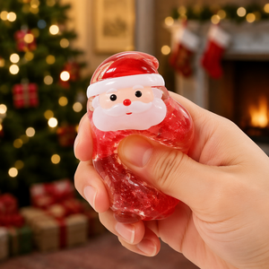 Jouet Squishy Père Noël en TPR à texture de bonbon de malt, à rebond lent, anti-stress, pour enfants et adultes - Product Image 3