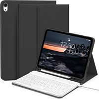Étui clavier pour iPad Air 11 pouces avec clavier sans fil détachable et support pour M4/M3/M2 et 4e/5e génération