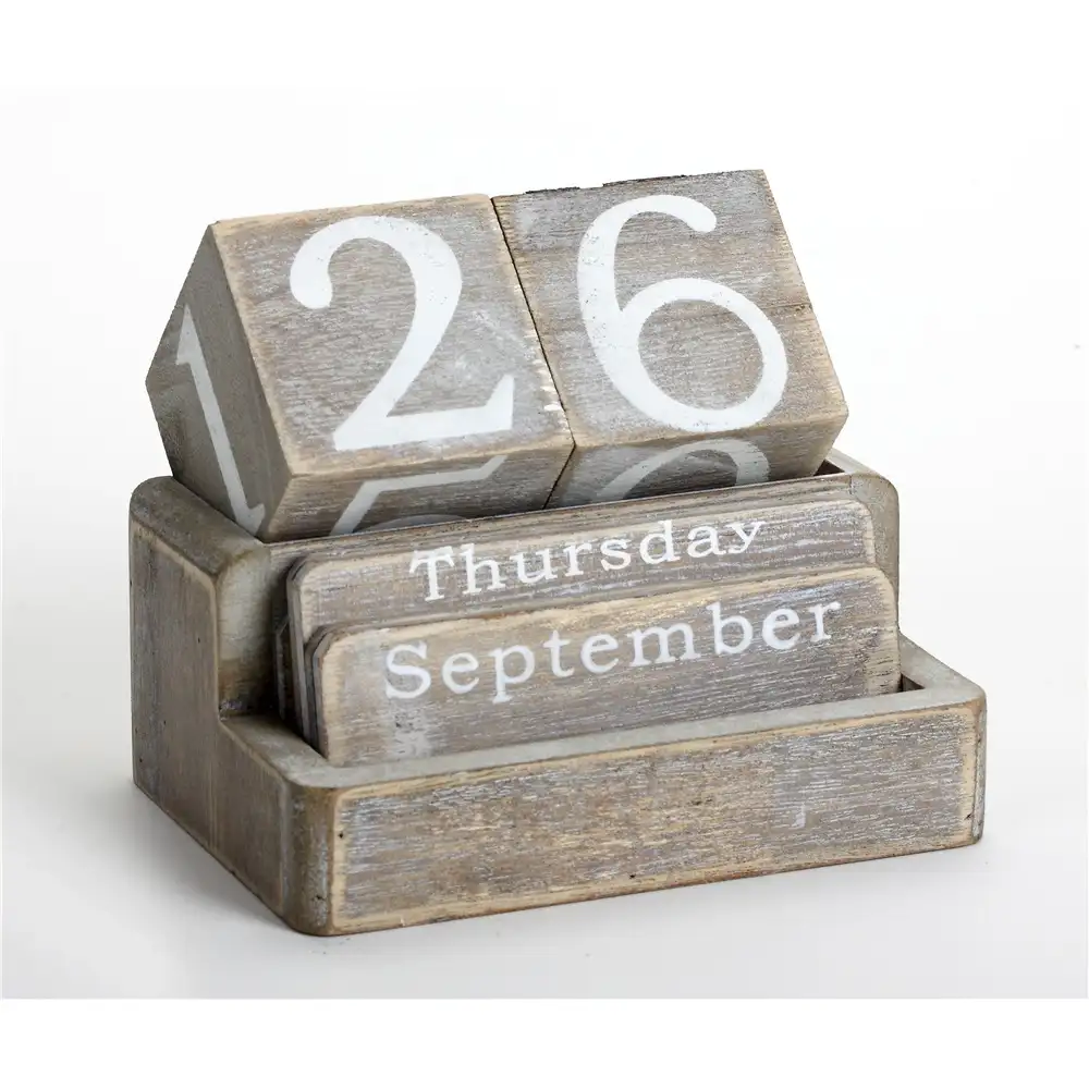 Holz Schreibtisch Advent Kalender Custom Holz Schreibtisch Countdown Block Kalender Stehen Perpetual Kalender Würfel