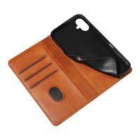 Funda Tipo Cartera de Cuero PU Premium para iPhone 17 - Funda con Soporte para Teléfono, Ranuras para Tarjetas, Cierre Magnético y Carcasa Antigolpes
