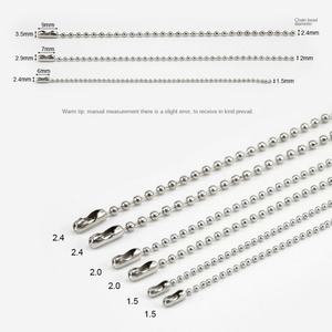 Stainless Steel Necklace Chain Stainless Steel Ball Chain for Jewelry <b>Curtain</b> Accessories Dog - Product Image 1