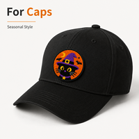 Juego de insignias de chapa personalizadas de Halloween con bordado de chenilla, diseños de calabaza, fantasma y gato para sombreros, bolsos y regalos para eventos