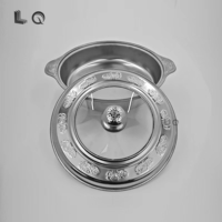 Vente en gros de bonne qualité en acier inoxydable chauffe-plats rond argenté avec couvercle pour la cuisine