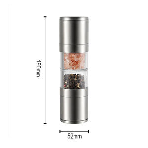 Molinillo Manual <span class=keywords><strong>de</strong></span> acero inoxidable <span class=keywords><strong>de</strong></span> doble cabeza dos en uno, granos <span class=keywords><strong>de</strong></span> pimienta, <span class=keywords><strong>sal</strong></span> marina rosa, polvo <span class=keywords><strong>de</strong></span> especias <span class=keywords><strong>de</strong></span> cocina - Product Image 6