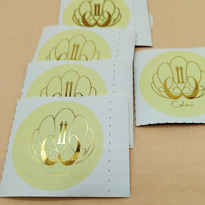 カスタムテキスト金箔クリアラベルカスタマイズステッカービジネス用ラグジュアリービジネス包装またはウェディングギフトバッグローズゴールドシルバー - Product Image 4