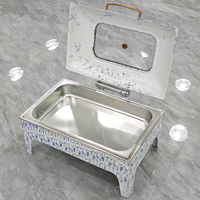 Vente à Chaud Ensemble de Traiteur de Carburant de Luxe en Acier Inoxydable 9L pour Buffet de Mariage Serveur Hôtels Servant de la Nourriture