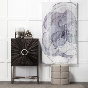 Vaso da tavolo in cristallo bianco cilindro astratto HMS 12 \" - Product Image 4