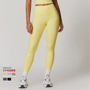 Nouveau givré serré hauteur taille Lulu <span class=keywords><strong>Yoga</strong></span> pantalon ventre ascenseur Fitness Lulu <span class=keywords><strong>Yoga</strong></span> Leggings extérieur course porter survêtement pantalon - Product Image 3