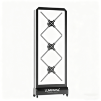 Ventilateur holographique 3D HoloCabinet 65 cm avec contrôle par application, couvercle en acrylique et support, projecteur publicitaire d'intérieur haute luminosité