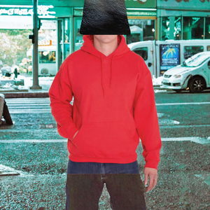 Sweat-shirt à capuche gris pour homme avec poche avant, style streetwear décontracté - Product Image 2