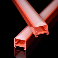 Profilés en plastique extrudé Co profilé en polycarbonate pour lumière led canal en U en plastique pour bandes d'éclairage led