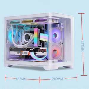 Boîtier <span class=keywords><strong>PC</strong></span> Gaming Lovingcool Nouveau Style en Verre Trempé Courbé avec <span class=keywords><strong>Ventilateur</strong></span> RGB USB3.0 Tour Moyenne MATX ITX Châssis d'Ordinateur - Product Image 5