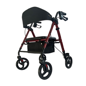 Déambulateur pliable à 4 roues en aluminium Hanbang Jiaye avec siège, aide à la marche, soutien à la réadaptation - Product Image 1