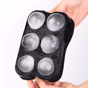 Wholesale custom round ball Whiskey Beer4/ 6 giant cubes large silicone ice cube tray mold for Kitchen Party Bar