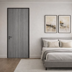 Soundproof Wood Grain Interior Door Fire-rated Door Waterproof for Home Modern Style <strong>Aluminium</strong> <strong>Honeycomb</strong> - Product Image 1