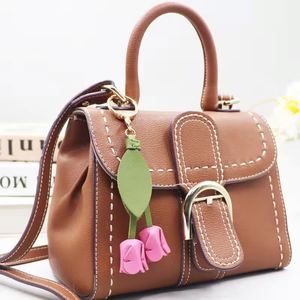 Tulip Keychain Handmade Leather Tulip Flower <b>Key</b> <b>Chain</b> Backpack Pendant Fashionable Accessory for Women Gift for Her - Product Image 4