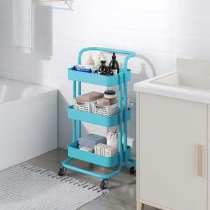 नई डिजाइन थोक सुंदरता 3 स्तरों मेकअप सैलून कार्ट पेडीक्योर स्पा नाखून की दुकान ट्रॉली सोने की सौंदर्य ट्रॉली - Product Image 5