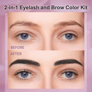 Kit de coloration des cils et des sourcils noir 7 ml, kit de coloration des cils et des sourcils, ensemble de coloration des sourcils avec des résultats naturels et fournis - Product Image 4